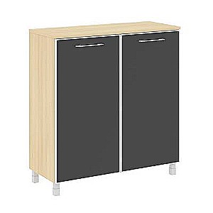 LT.SD-1.4 R black  (Акация лорка) Шкаф четырехсекционный (2 фасада прямоуг-ых стекло в раме лакобель черное)
