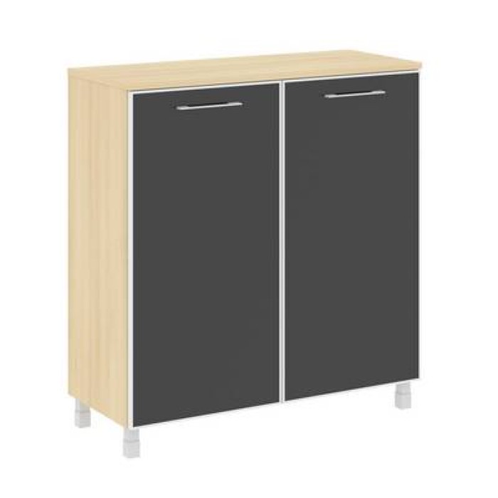 LT.SD-1.4 R black  (Акация лорка) Шкаф четырехсекционный (2 фасада прямоуг-ых стекло в раме лакобель черное)