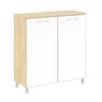 Yalta LT.SD-1.4 R white (Акация лорка) Шкаф четырехсекционный (2 фасада прямоу-ых стекло в раме лакобель белое)