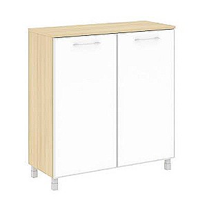 LT.SD-1.4 R white (Акация лорка) Шкаф четырехсекционный (2 фасада прямоу-ых стекло в раме лакобель белое)