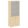 Yalta LT.ST-1.2 (Акация лорка) Шкаф высокий широкий (2 низких фасада ЛДСП + 2 средних фасада стекло)