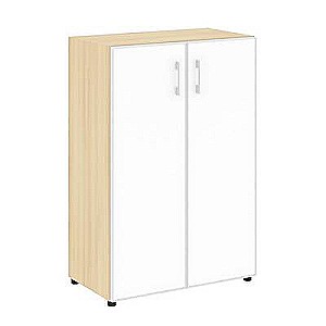 LT.ST-2.4 R white (Акация лорка) Шкаф средний широкий (2 средних фасада стекло лакобель белое в раме)