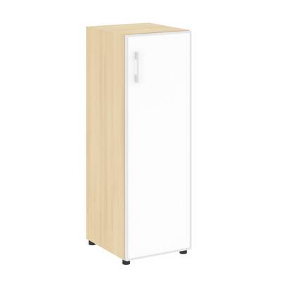 Yalta LT.SU-2.4 R (R) white (Акация лорка) Шкаф средний узкий правый (1 средний фасад стекло лакобель белый в раме)