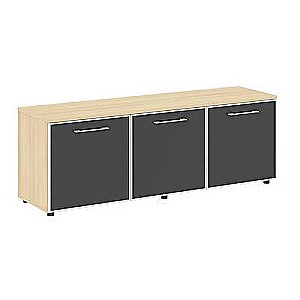 LT.TS-3.5 Black (Акация лорка) Тумба наборная -3 секции (стекло лакобель черное в раме)