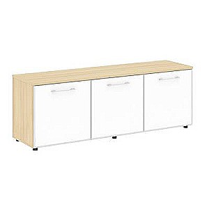 LT.TS-3.5 White (Акация лорка) Тумба наборная -3 секции (стекло лакобель белое в раме)