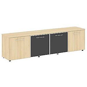 LT.TS-4.5 Black (Акация лорка) Тумба наборная - 4 секции (стекло лакобель черное в раме)