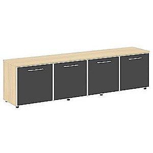 LT.TS-4.6 Black (Акация лорка) Тумба наборная - 4 секции (стекло лакобель черное в раме)