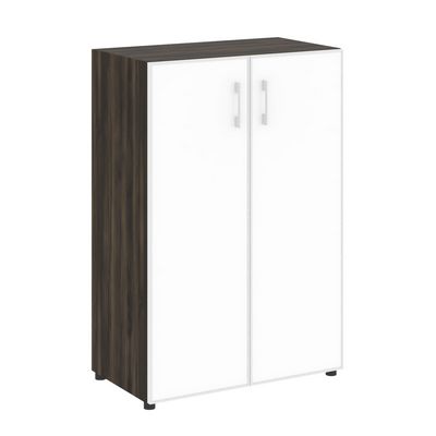 Yalta LT.ST-2.4 R white (Дуб мали) Шкаф средний широкий (2 средних фасада стекло лакобель белое в раме)