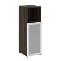 Yalta LT.SU-2.2 R (R) (Дуб мали) Шкаф средний узкий правый (1 низкий фасад стекло в раме)