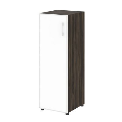 Yalta LT.SU-2.4 R (L) white (Дуб мали) Шкаф средний узкий левый (1 средний фасад стекло лакобель белый в раме)