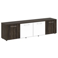 Yalta LT.TS-4.5 White (Дуб мали) Тумба наборная - 4 секции (стекло лакобель белое в раме)