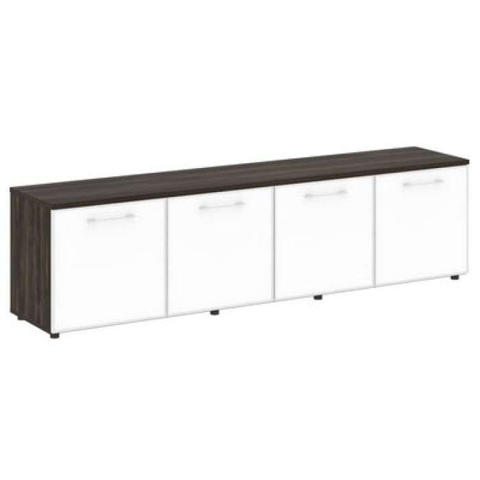 LT.TS-4.6 White (Дуб мали) Тумба наборная - 4 секции (стекло лакобель белое в раме)