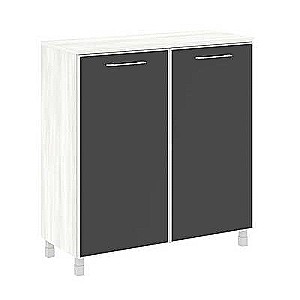 LT.SD-1.4 R black  (Снежная патина) Шкаф четырехсекционный (2 фасада прямоуг-ых стекло в раме лакобель черное)