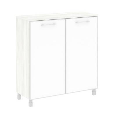 Yalta LT.SD-1.4 R white (Снежная патина) Шкаф четырехсекционный (2 фасада прямоу-ых стекло в раме лакобель белое)