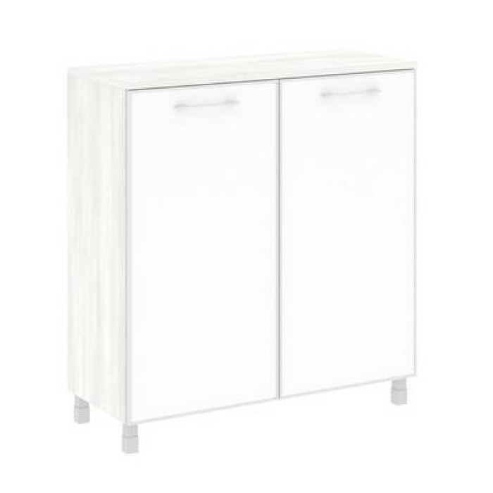 LT.SD-1.4 R white (Снежная патина) Шкаф четырехсекционный (2 фасада прямоу-ых стекло в раме лакобель белое)