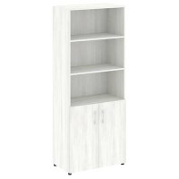 Yalta LT.ST-1.1 (Снежная патина) Шкаф высокий широкий (2 низких фасада ЛДСП)