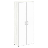 Yalta LT.ST-1.10 R white (Снежная патина) Шкаф высокий широкий (2 высоких фасада стекло лакобель белое в раме)