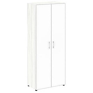 LT.ST-1.10 R white (Снежная патина) Шкаф высокий широкий (2 высоких фасада стекло лакобель белое в раме)