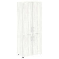 Yalta LT.ST-1.3 (Снежная патина) Шкаф высокий широкий (2 низких фасада ЛДСП + 2 средних фасада ЛДСП)