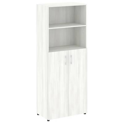 Yalta LT.ST-1.6 (Снежная патина) Шкаф высокий широкий (2 средних фасада ЛДСП)