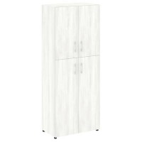 Yalta LT.ST-1.8 (Снежная патина) Шкаф высокий широкий (2 средних фасада ЛДСП + 2 низких фасада ЛДСП)