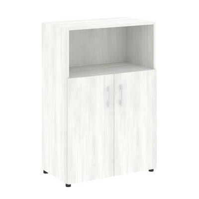 Yalta LT.ST-2.1 (Снежная патина) Шкаф средний широкий (2 низких фасада ЛДСП)