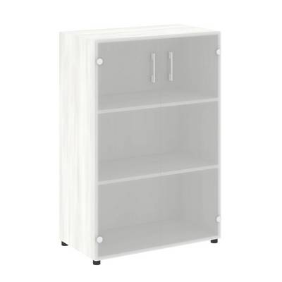 Yalta LT.ST-2.4 (Снежная патина) Шкаф средний широкий (2 средних фасада стекло)