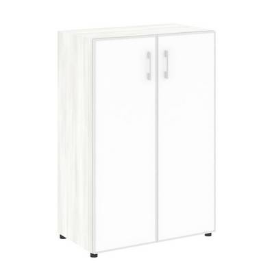 Yalta LT.ST-2.4 R white (Снежная патина) Шкаф средний широкий (2 средних фасада стекло лакобель белое в раме)