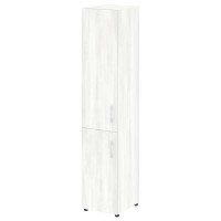 Yalta LT.SU-1.3 (L) (Снежная патина) Шкаф высокий узкий левый (1 низкий фасад ЛДСП + 1 средний фасад ЛДСП)