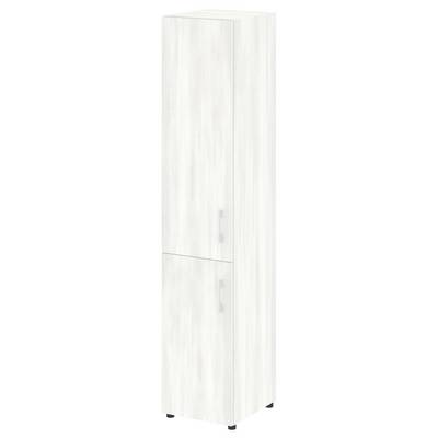 Yalta LT.SU-1.3 (L) (Снежная патина) Шкаф высокий узкий левый (1 низкий фасад ЛДСП + 1 средний фасад ЛДСП)