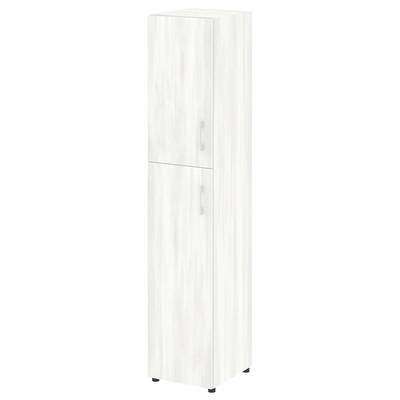 Yalta LT.SU-1.8 (L) (Снежная патина) Шкаф высокий узкий левый (1 средний фасад ЛДСП + 1 низкий ЛДСП)