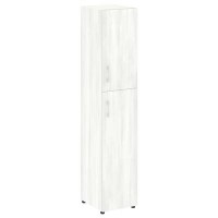 Yalta LT.SU-1.8 (R) (Снежная патина) Шкаф высокий узкий правый (1 средний фасад ЛДСП + 1 низкий фасад ЛДСП)