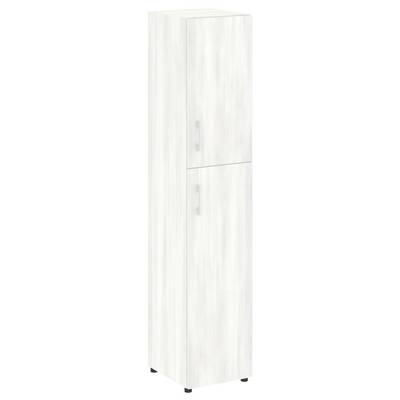 Yalta LT.SU-1.8 (R) (Снежная патина) Шкаф высокий узкий правый (1 средний фасад ЛДСП + 1 низкий фасад ЛДСП)