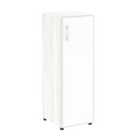 Yalta LT.SU-2.4 R (R) white (Снежная патина) Шкаф средний узкий правый (1 средний фасад стекло лакобель белый в раме)