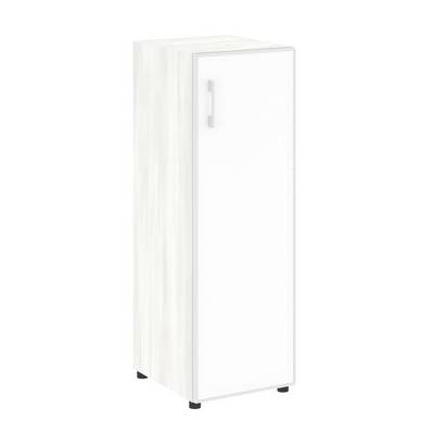 Yalta LT.SU-2.4 R (R) white (Снежная патина) Шкаф средний узкий правый (1 средний фасад стекло лакобель белый в раме)