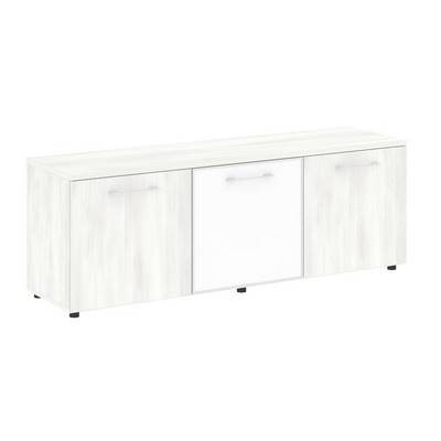 Yalta LT.TS-3.4 White (Снежная патина) Тумба наборная -3 секции (стекло лакобель белое в раме)