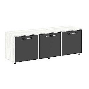 LT.TS-3.5 Black (Снежная патина) Тумба наборная -3 секции (стекло лакобель черное в раме)