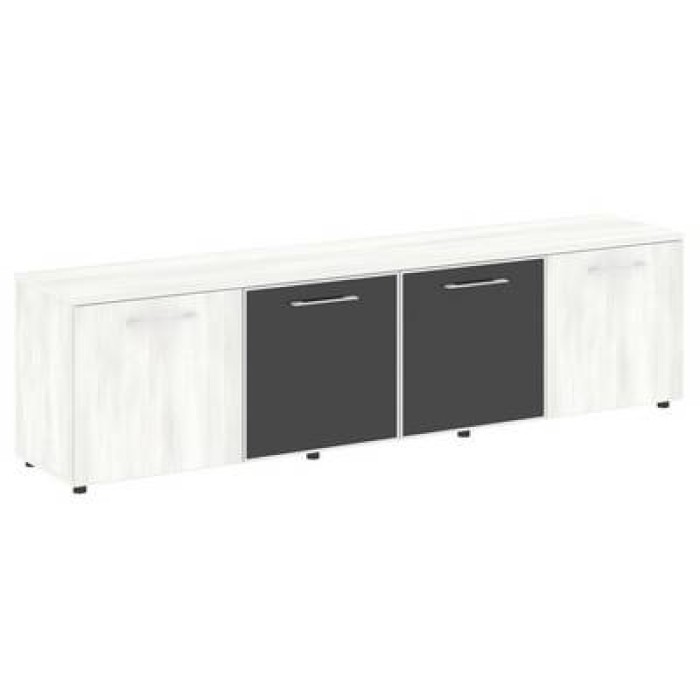 LT.TS-4.5 Black (Снежная патина) Тумба наборная - 4 секции (стекло лакобель черное в раме)