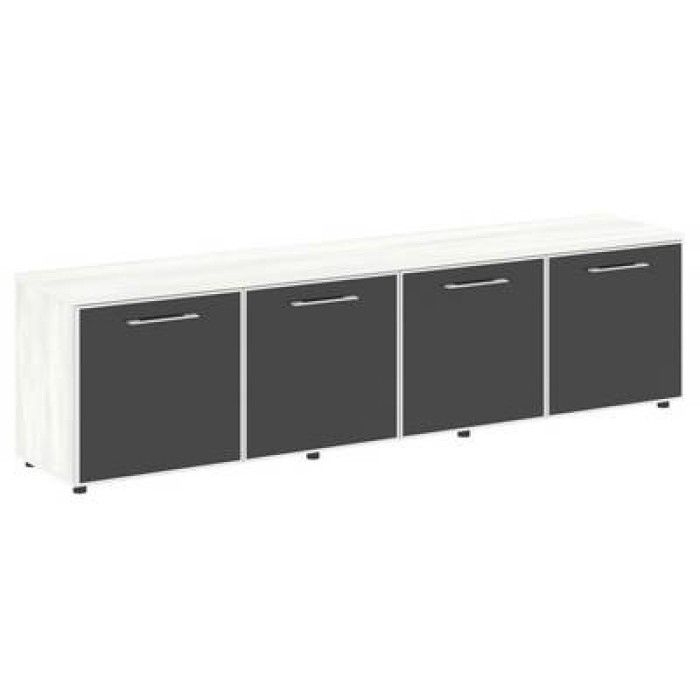 LT.TS-4.6 Black (Снежная патина) Тумба наборная - 4 секции (стекло лакобель черное в раме)