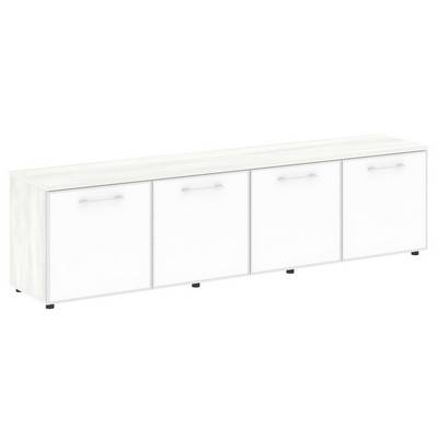 Yalta LT.TS-4.6 White (Снежная патина) Тумба наборная - 4 секции (стекло лакобель белое в раме)