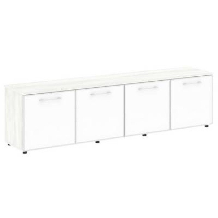 LT.TS-4.6 White (Снежная патина) Тумба наборная - 4 секции (стекло лакобель белое в раме)