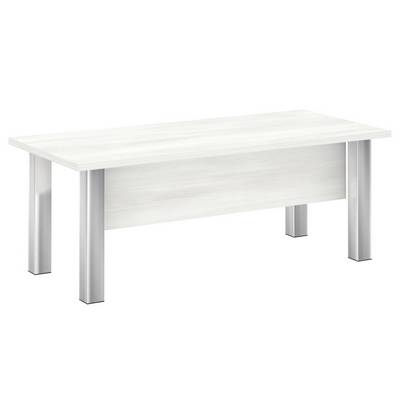 Yalta M-LT.D-20.1 (Снежная патина/Нержавеющая сталь) Стол руководителя прямой