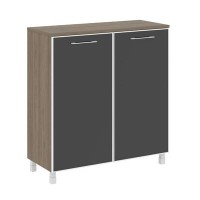 Yalta LT.SD-1.4 R black  (Вяз благородный) Шкаф четырехсекционный (2 фасада прямоуг-ых стекло в раме лакобель черное)