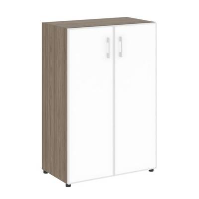 Yalta LT.ST-2.4 R white (Вяз благородный) Шкаф средний широкий (2 средних фасада стекло лакобель белое в раме)