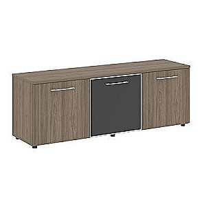 LT.TS-3.4 Black (Вяз благородный) Тумба наборная -3 секции (стекло лакобель черное в раме)