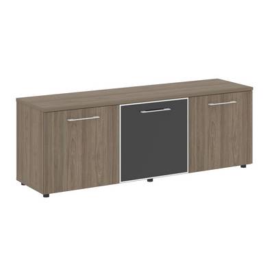 Yalta LT.TS-3.4 Black (Вяз благородный) Тумба наборная -3 секции (стекло лакобель черное в раме)