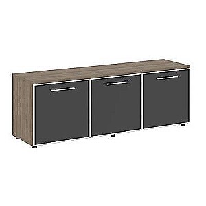 LT.TS-3.5 Black (Вяз благородный) Тумба наборная -3 секции (стекло лакобель черное в раме)