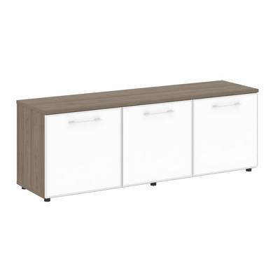 Yalta LT.TS-3.5 White (Вяз благородный) Тумба наборная -3 секции (стекло лакобель белое в раме)