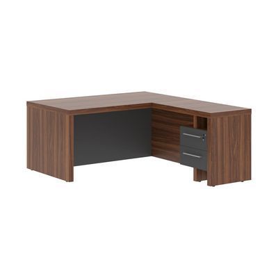 Zenn ZCT 1619HR (Орех даллас/Антрацит) Стол с тумбой приставной, правый