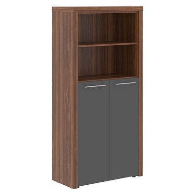 Zenn ZHC 85.6 (Орех даллас/Антрацит) Шкаф с глухими средними дверьми и топом